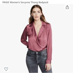 Paige Seyvnne Thong Bodysuit Deco Rose Large
